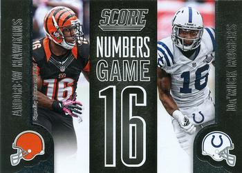 2014 Score - Numbers Game #NG16 Andrew Hawkins / Da'Rick Rogers Front