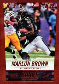 2014 Score - Red Zone #17 Marlon Brown Front