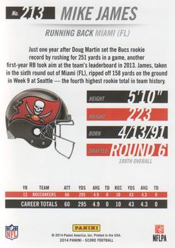 2014 Score - Red Zone #213 Mike James Back