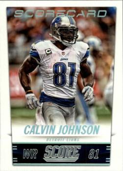 2014 Score - Scorecard #74 Calvin Johnson Front