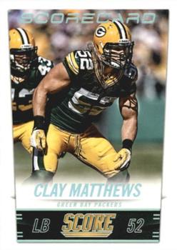 2014 Score - Scorecard #86 Clay Matthews Front