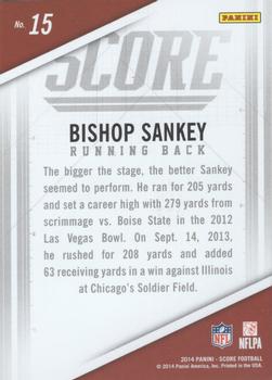 2014 Score - Rookie Team Helmets #15 Bishop Sankey Back