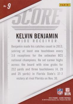 2014 Score - Rookie Team Helmets #9 Kelvin Benjamin Back