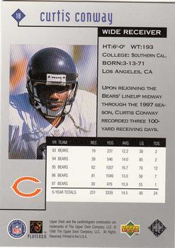 1998 Upper Deck Black Diamond Rookie Edition #18 Curtis Conway Back