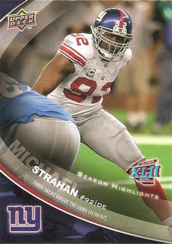 2008 Upper Deck Super Bowl XLII Box Set - Regular Season Highlights #SH2 Michael Strahan Front