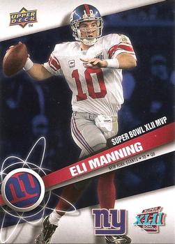 2008 Upper Deck Super Bowl XLII Box Set - Super Bowl MVP #MVP1 Eli Manning Front