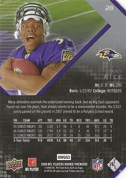 2008 Upper Deck Rookie Premiere Box Set #28 Ray Rice Back