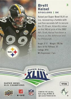 2009 Upper Deck Super Bowl XLIII Box Set #3 Brett Keisel Back