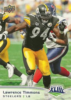 2009 Upper Deck Super Bowl XLIII Box Set #23 Lawrence Timmons Front