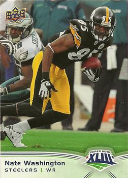 2009 Upper Deck Super Bowl XLIII Box Set #29 Nate Washington Front