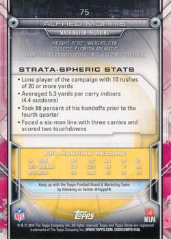 2014 Topps Strata #75 Alfred Morris Back