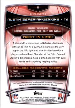 2014 Bowman - Rookies #6 Austin Seferian-Jenkins Back