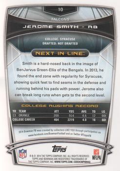 2014 Bowman - Rookies #10 Jerome Smith Back