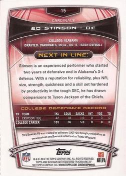 2014 Bowman - Rookies #15 Ed Stinson Back
