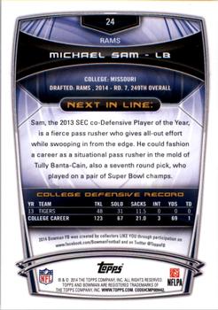 2014 Bowman - Rookies #24 Michael Sam Back