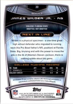 2014 Bowman - Rookies #30 James Wilder Jr. Back