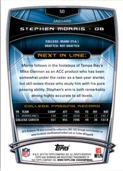 2014 Bowman - Rookies #50 Stephen Morris Back