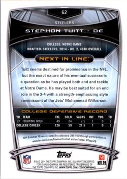 2014 Bowman - Rookies #62 Stephon Tuitt Back