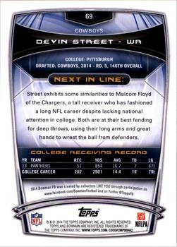 2014 Bowman - Rookies #69 Devin Street Back