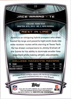 2014 Bowman - Rookies #77 Jace Amaro Back