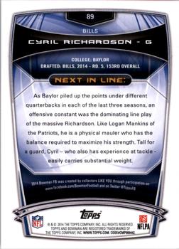 2014 Bowman - Rookies #89 Cyril Richardson Back