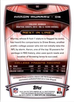 2014 Bowman - Rookies #90 Aaron Murray Back