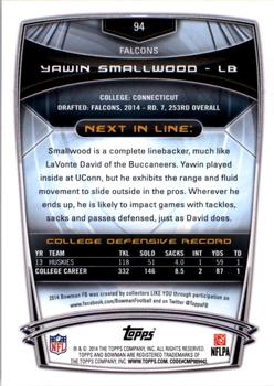 2014 Bowman - Rookies #94 Yawin Smallwood Back