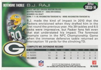 2011 Topps Green Bay Packers Super Bowl XLV #SBXLV-14 B.J. Raji Back