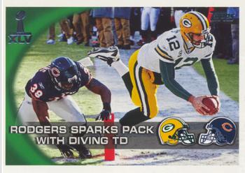 2011 Topps Green Bay Packers Super Bowl XLV #SBXLV-23 NFC Championship Rodgers Front