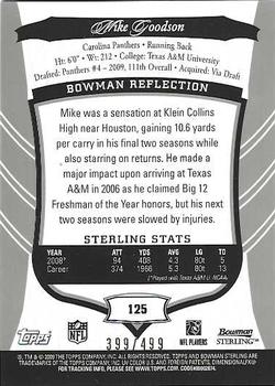 2009 Bowman Sterling #125 Mike Goodson Back