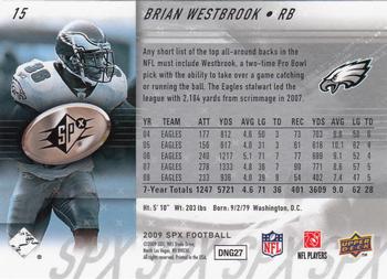 2009 SPx #15 Brian Westbrook Back