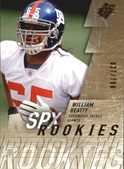 2009 SPx #196 William Beatty Front