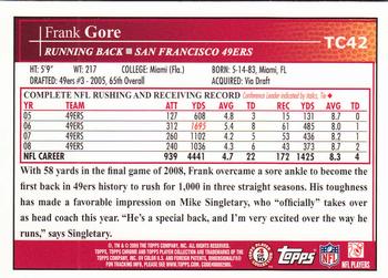 2009 Topps Chrome #TC42 Frank Gore Back