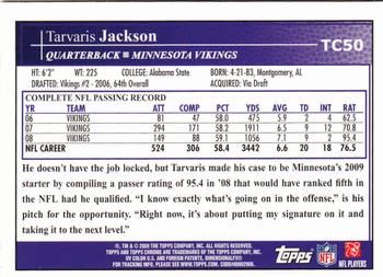 2009 Topps Chrome #TC50 Tarvaris Jackson Back