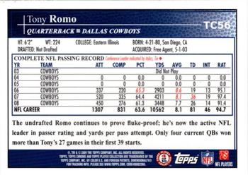 2009 Topps Chrome #TC56 Tony Romo Back