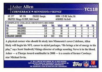 2009 Topps Chrome #TC118 Asher Allen Back
