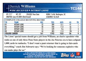 2009 Topps Chrome #TC144 Derrick Williams Back