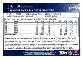 2009 Topps Chrome #TC151 Gartrell Johnson Back