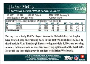 2009 Topps Chrome #TC180 LeSean McCoy Back
