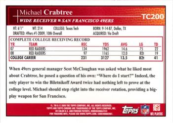 2009 Topps Chrome #TC200 Michael Crabtree Back