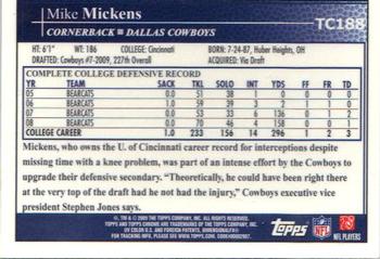2009 Topps Chrome #TC188 Mike Mickens Back