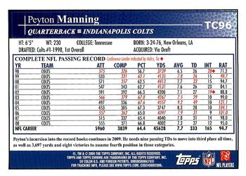 2009 Topps Chrome #TC96 Peyton Manning Back