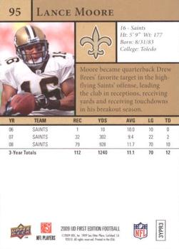 2009 Upper Deck First Edition #95 Lance Moore Back