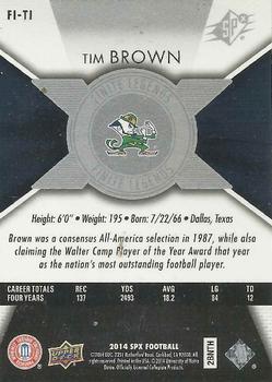 2014 SPx - Finite #FI-TI Tim Brown Back