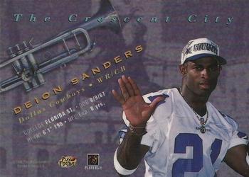 1997 Playoff Super Bowl Card Show #NNO Deion Sanders Back