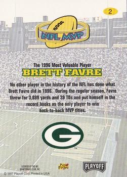 1997 Playoff Green Bay Packers Super Sunday #2 Brett Favre Back