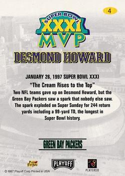 1997 Playoff Green Bay Packers Super Sunday #4 Desmond Howard Back