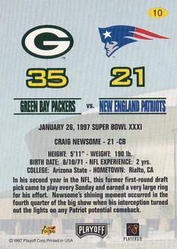 1997 Playoff Green Bay Packers Super Sunday #10 Craig Newsome Back