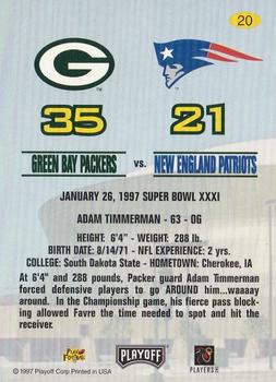 1997 Playoff Green Bay Packers Super Sunday #20 Adam Timmerman Back