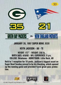 1997 Playoff Green Bay Packers Super Sunday #30 Keith Jackson Back